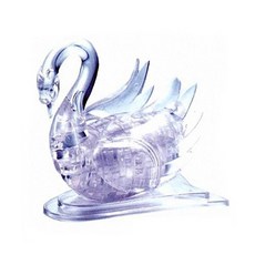 Jeruel 天鵝水晶3D拼圖 JR0016, 44件, 透明, 1個