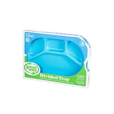 green eats 盤子選1日託中心餐桌兒童餐具食物盤子, 藍色