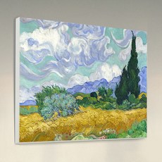I.M.T art 노프레임 캔버스명화 10호 - 고흐의 측백나무가 있는 밀밭
