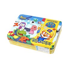 뽀로로 소프트 자석교구 틴박스, 한글자석, 캐릭터자석, 1개