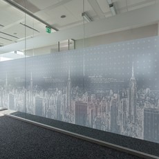 造型霧面裝飾玻璃貼 藍色紐約款