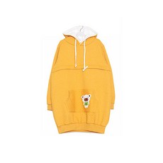 絎縫小熊連帽哺乳上衣