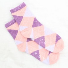 오아이비 아가일 산모 수면 양말, 퍼플, 1개