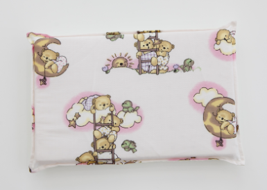 I-JOA FAIRY 小熊印花乳膠枕頭, 粉色