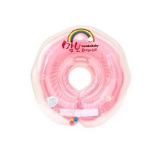 可愛圖案嬰兒游泳頸圈, 粉色的, 1個