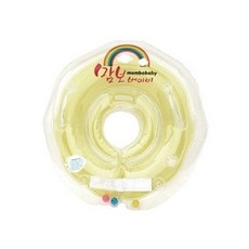 可愛圖案嬰兒游泳頸圈, 黃色, 1個