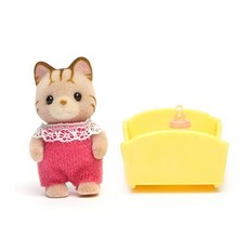 실바니안패밀리 줄무늬 고양이 아기바구니 5186, 혼합, 1개