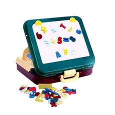 BATTAT 手提式數字字母磁鐵板, 畫架+磁性字母36入+磁性數字+符號17入+黑板擦