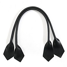 [바이핸즈] - 가죽핸들, 넓은 세모탭(블랙), 1개