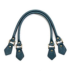 [바이핸즈] - 청동 가죽핸들(엠보), 청록색, 1개