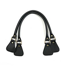 [바이핸즈] - 청동 가죽핸들, 둥근형(블랙), 1개