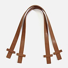 [바이핸즈] - 통가죽 가방핸들, 카멜, 1개