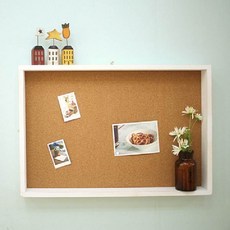 행복디자인 박스 코르크보드, 화이트, one size