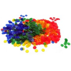 투명 수세기 칩 Transparent colored counters (4색/1 000개), 1개