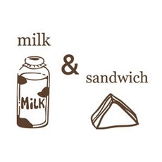 수풀 밀크 앤 샌드위치 포인트스티커 SP-G208, 초코브라운