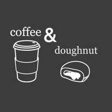 Soopul 泡芙甜甜圈與咖啡 04 亮點貼紙 SP-G243, 白色