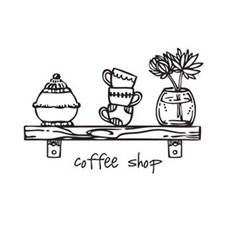 (SP-G257) 咖啡架, 黑色