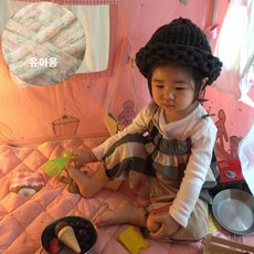 [GOODSIL]보카시론 핼싱키햇DIY패키지 유아용(보카시론2+빅사이즈 줄바늘1), 아이보리멜란지, 1개
