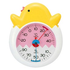 더블하트 병아리 온습도계, 노란색, 1개