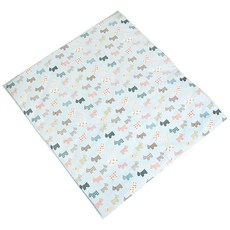 Coney Island 四季型替換用小狗滿版印花午睡毯, 藍色