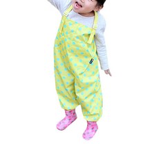 Plie 點點遊戲吊帶褲 M號, 黃色的, 1 個