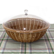 Good Friend PP藤條二音圓形籃蓋, 單色