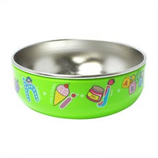 字母彩色不鏽鋼碗, 綠色