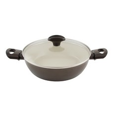 tvs 陶瓷塗層雙耳淺湯鍋+鍋蓋, 24*37.5*3.3cm, 1組