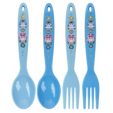 로보카폴리 어린이 스푼 포크 세트, 블루, 4개입, 1개