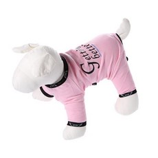 PUPPY ANGEL 文字印花寵物連身衣, 粉紅色