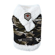 DOGPOSE 絨毛迷彩寵物衣服, 迷彩