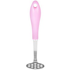 2deco 幼兒輔食製作不鏽鋼搗泥器, 粉色的, 1個