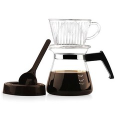 ALP HOUSE 透明101滴手套組, 4種咖啡用具(透明滴頭+咖啡壺+咖啡支架+咖啡匙)