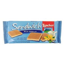 로아커 샌드위치 밀크바닐라 웨하스, 75g, 5개