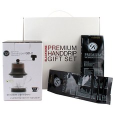블랙와인 프리미엄 GD2 핸드드립선물세트 블랙그레이밴드, 7p (본체 1p, 손잡이 1p, 여과지 1p, 드립받침 1p, 설명서 1p, 원두100g 2p), 1개