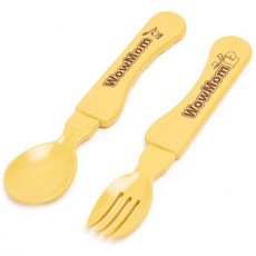 와우맘 키즈스푼포크세트, 2p (스푼 1p, 포크 1p), 1세트