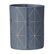 Bloomingville 金色線條圓形柱狀燭台, 灰色+金色