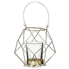 Bloomingville 金屬不規則邊框可吊式燭台, 金子