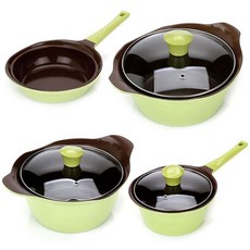 티리난지 더 웨딩 냄비세트 애플그린, 7p (프라이팬16cm 1p, 양수냄비18cm 1p, 양수냄비 20cm 1p, 편수냄비16cm 1p, 뚜껑18cm 1p, 뚜껑20cm 1p, 뚜껑16cm 1p), 1개