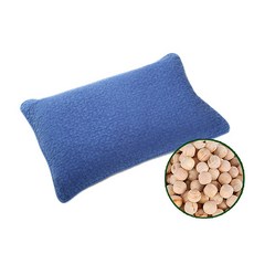 [環保扁柏藝術] 扁柏枕 基本款 圓珠型, 藍色, 1個