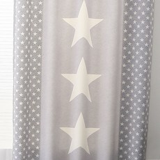 Apoa Room 圖案印花窗簾 灰色, 髮卡型