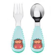 스킵합 스푼 포크 세트 고슴도치, 혼합 색상, 1세트, 1개