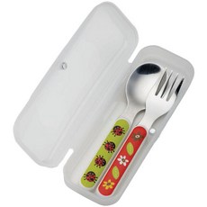 Sugar Booger 印花湯匙叉子組+餐具盒, 瓢蟲款, 1組