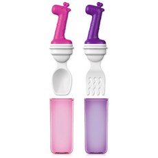 Edison 麒麟 Hanaro 勺叉套裝, 3個, 粉色+紫色