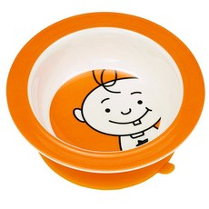 Sugar Booger 兒童卡通圖案吸盤式餐碗組, 橘色