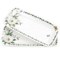 당산 그린 신형목련 생선 접시, 혼합색상, 2개