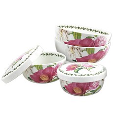 그린 신형대장미 반상기 6p, 레드, 공기 2p + 대접 2p + 뚜껑 2p