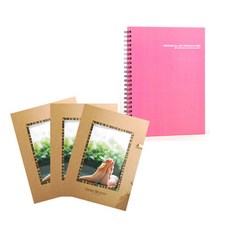 Jmilk 育兒日記本 粉紅色+紙相框 3入