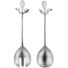 沙拉子早午餐勺+叉套組, 1套, 銀