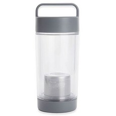 티앤라이프 스마트 에코 티 텀블러 물병, 그레이, 380ml, 1개